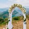 Wedding Arch Draping Fabric,2 Panel 28" x 19Ft White Wedding Arch Drapes Sheer Backdrop Curtain for Wedding Ceremony Party Ceiling Decor